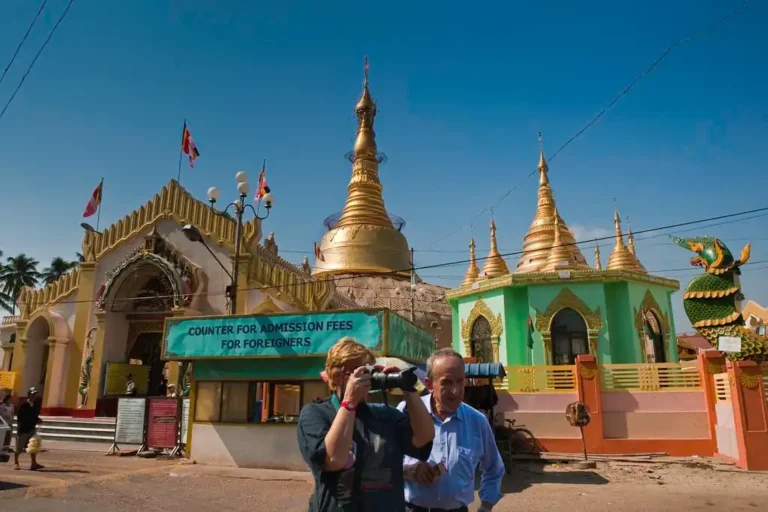 Outside the entrance of Botataung Pagoda