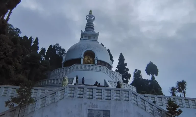 Attractive Peace Pagoda, Darjeeling, West Bengal, India